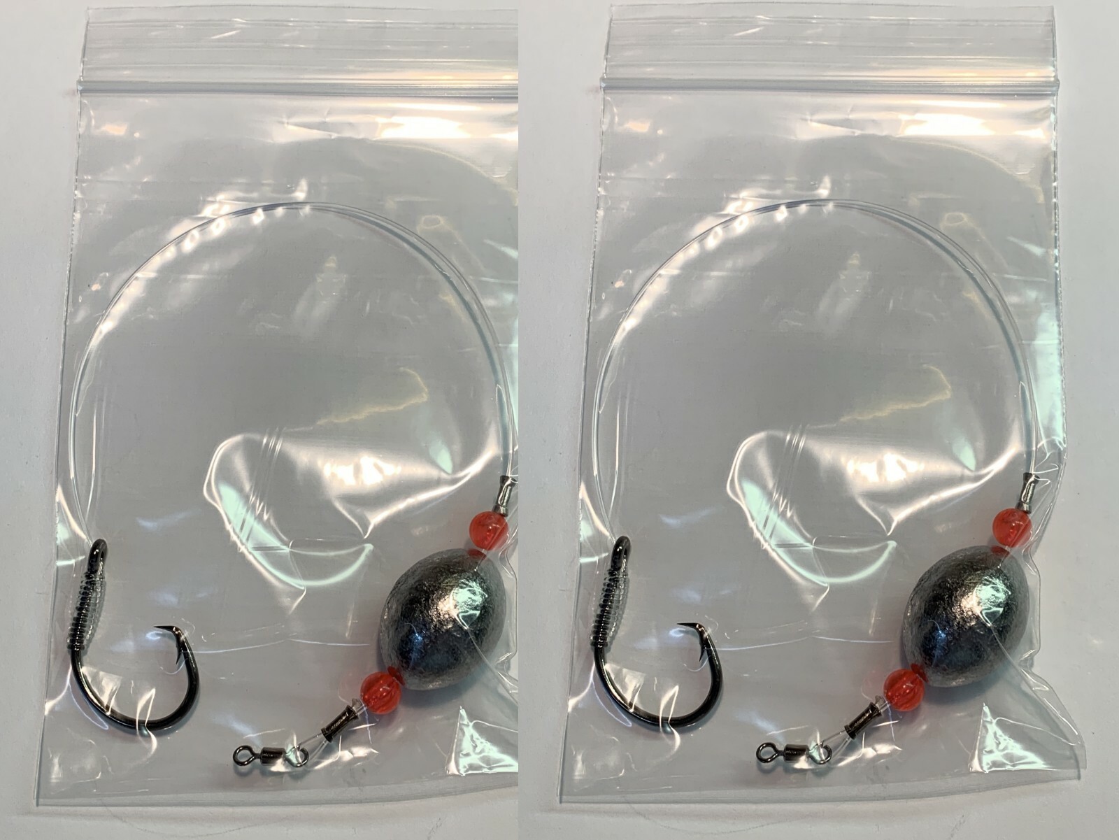 2 Pcs Drum Bottom Fishing Rig Red Fish Carolina Rig 3oz Catfish 7/0 ...