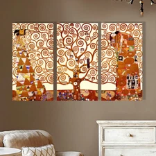 Stretched Framed Tree of Life canvas prints Split print Gustav Klimt home art