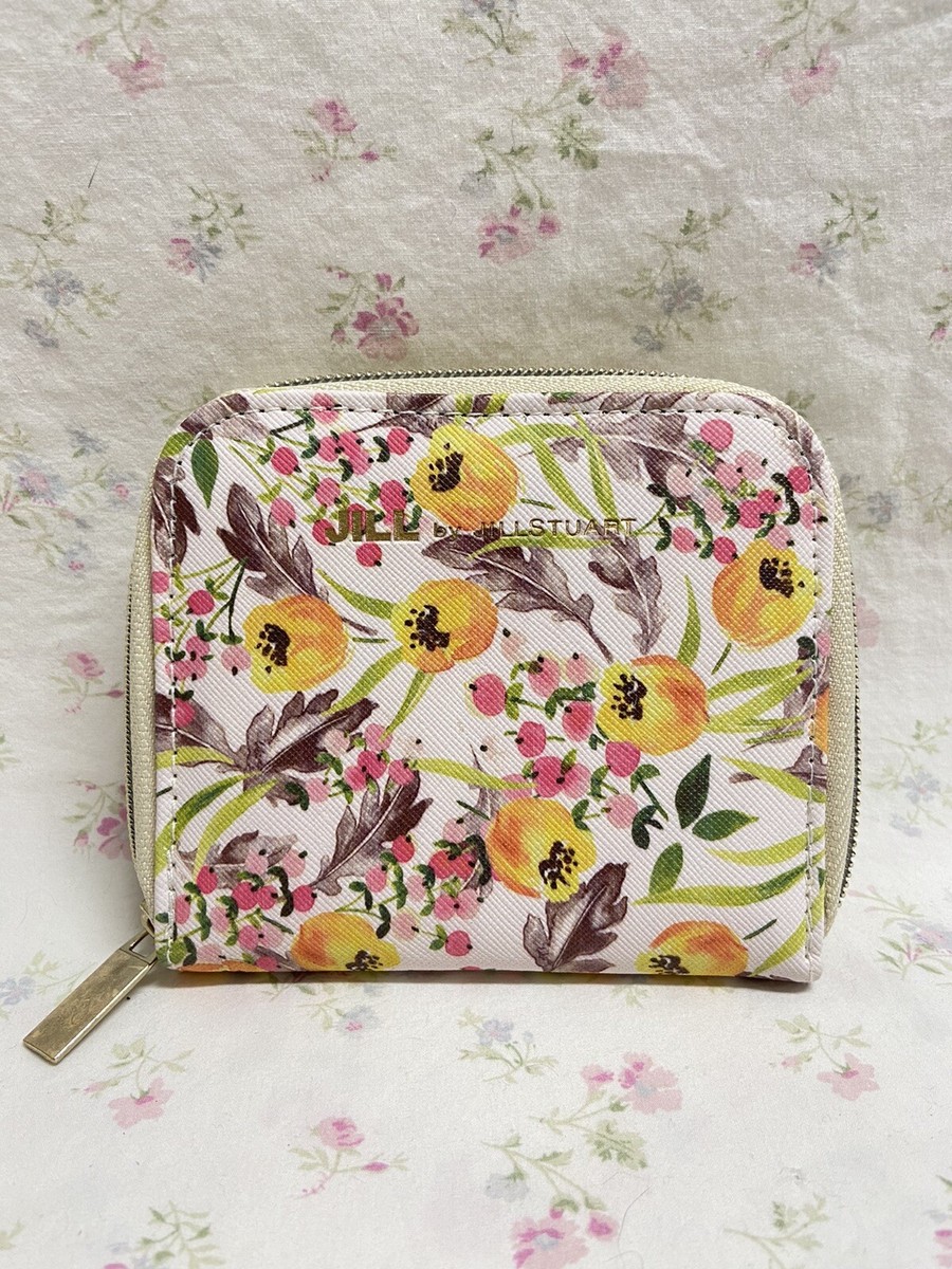 ☆JILLSTUART☆ Egg zip round wallet 3 colors JILL by JILLSTUART Garden Floral Two Fold Zip Wallet
