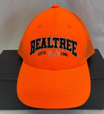 Realtree Men's low profile adjustable trucker cap, Size: One Size, Blaze Orange.