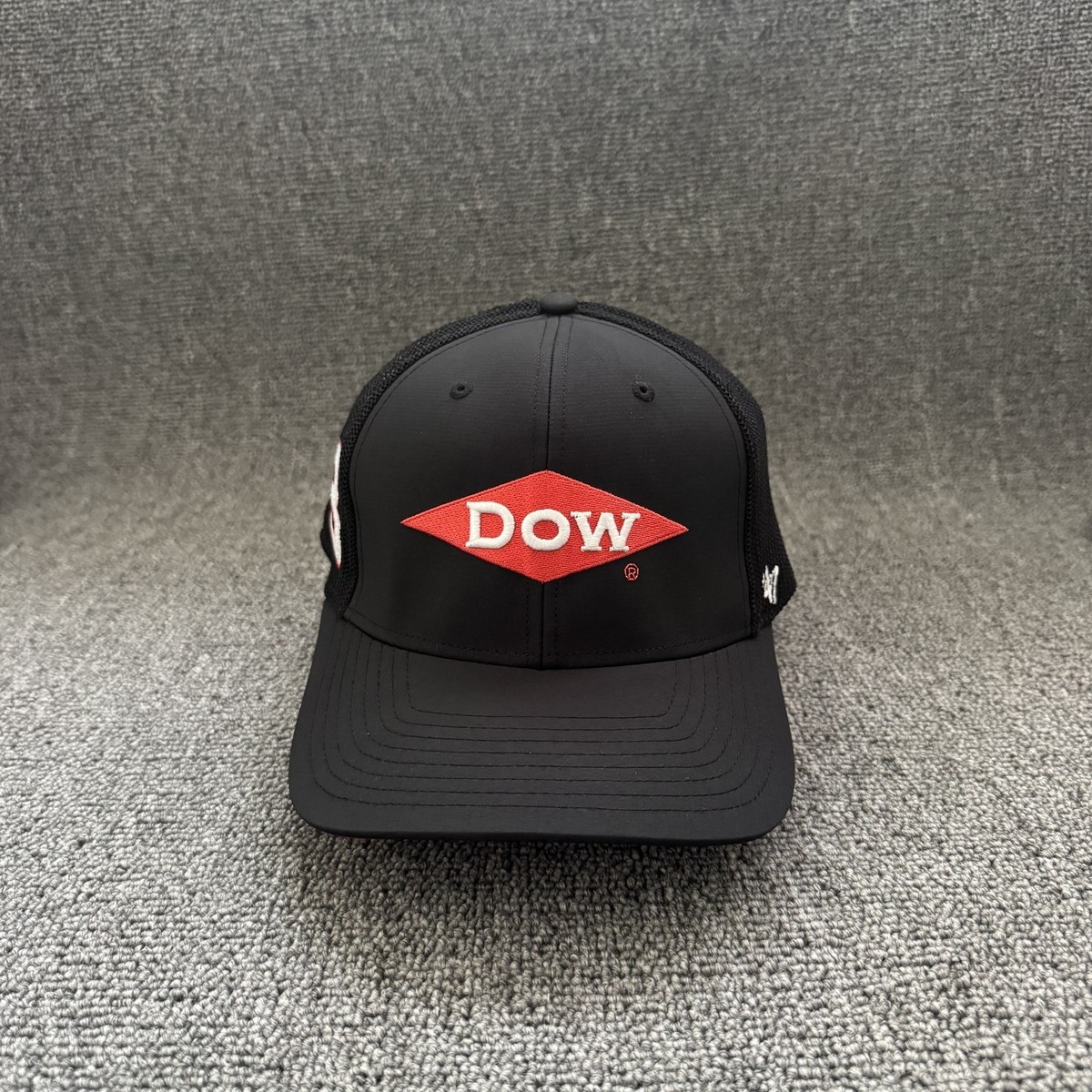 '47 Brand Dow NASCAR Trucker Snapback Black Red Hat Mesh Back Number 3