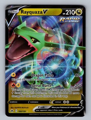 Rayquaza V Holo Ultra Rare SWSH: Crown Zenith 100/159 NM