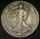 Walking Liberty Half Dollar SET of (3) The 1941D, 1942D, 1945S 90% Silver Coins