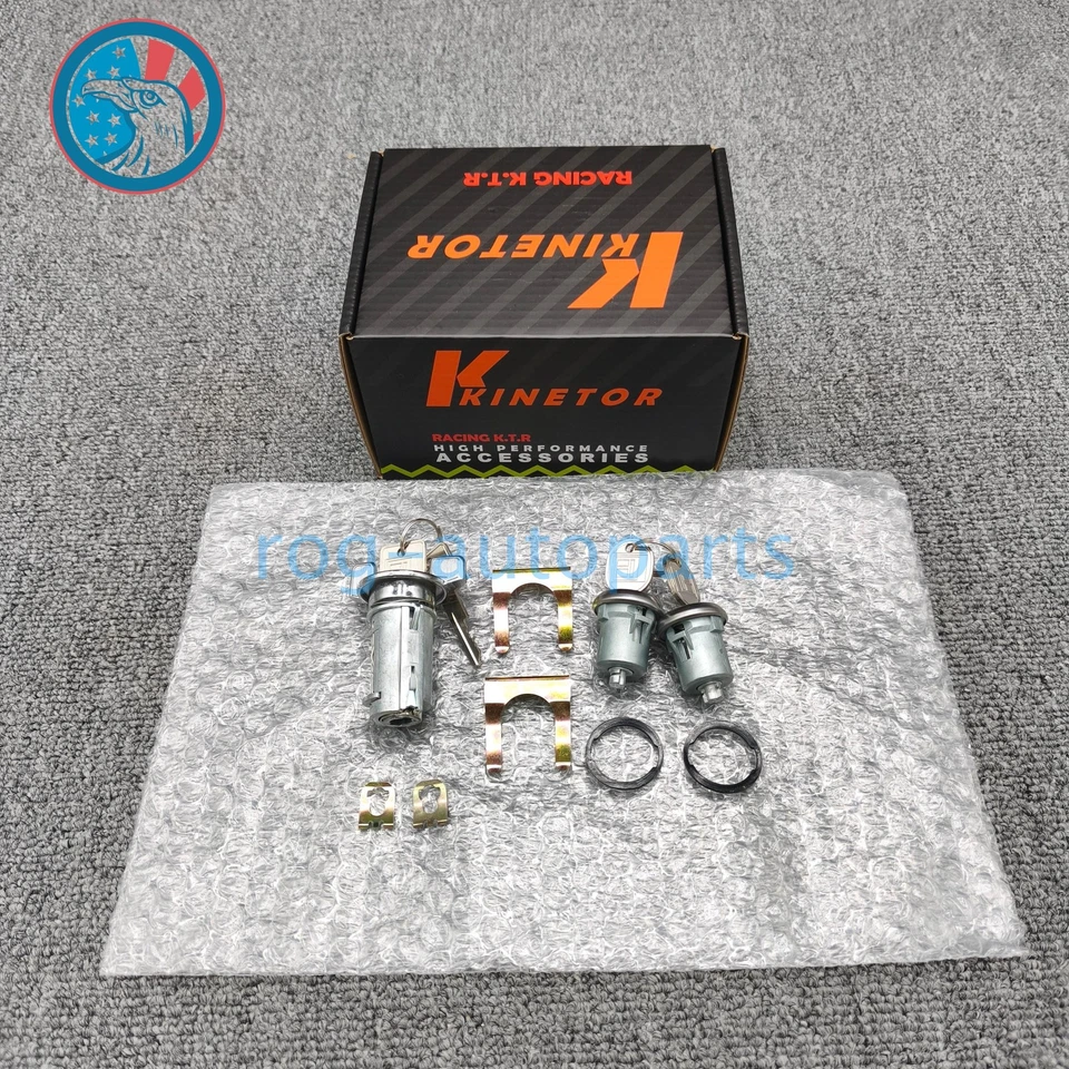 Pair Set Door Lock Cylinder Kit w/Keys For Truck Chevrolet C10 C20 C30 1965-1987 — 第 3/4 张图片