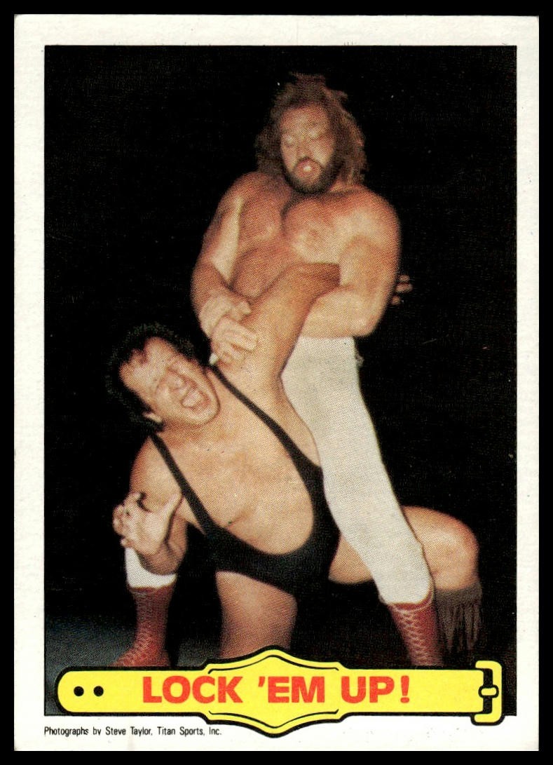 1985 Topps WWF Pro Wrestling Stars #23 Lock 'Em Up!