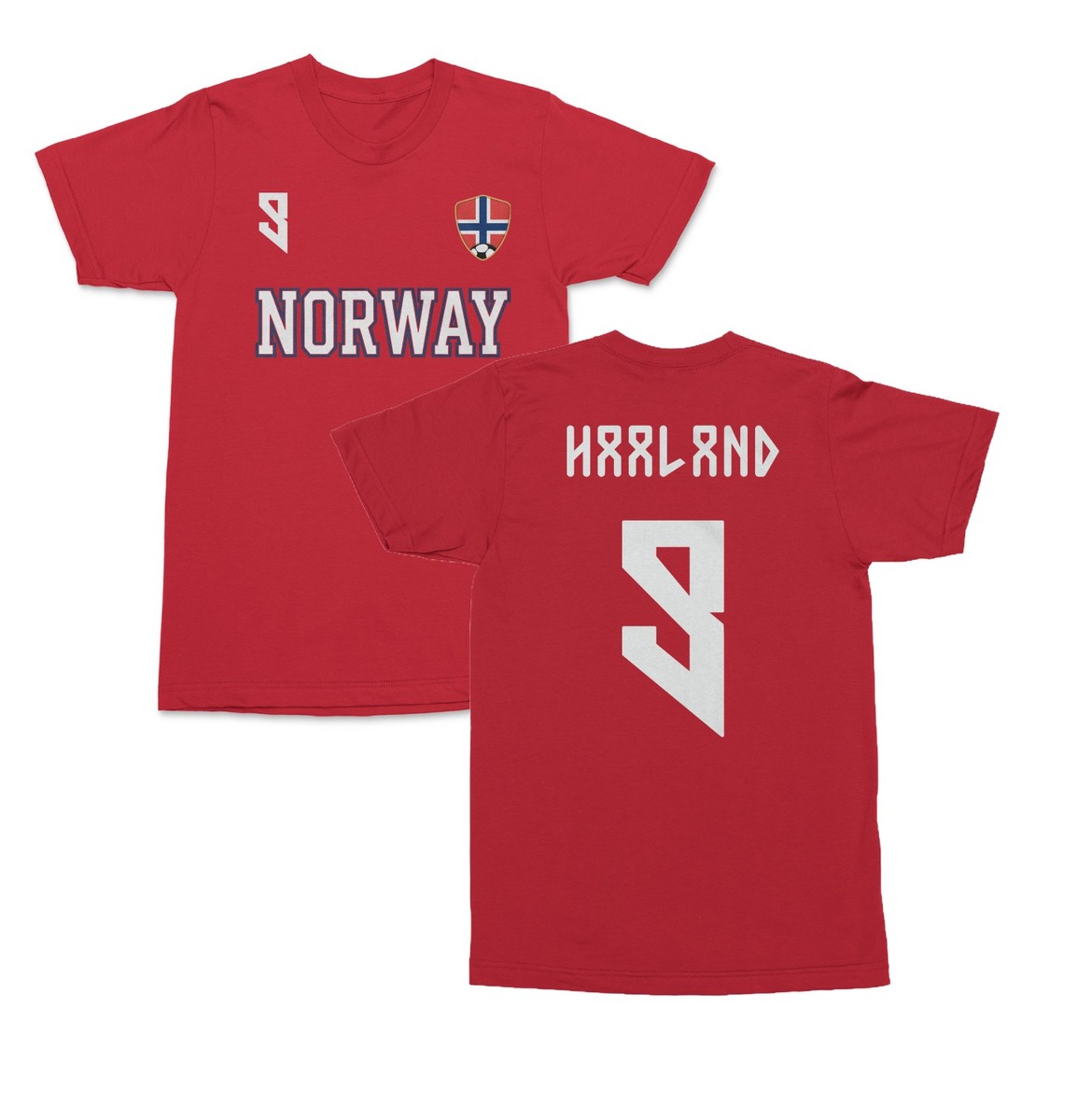 Norway Haaland 9 Inspired Soccer Jersey Style Unisex T-Shirt | eBay