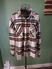 Ladies Brown Cream & Black Shacket Size 12 #ladiesshacket #shacket #thickshirt