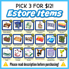 PICK 3 Webkinz Classic Estore Furniture - Mystery, Stocking, Growing Gardens