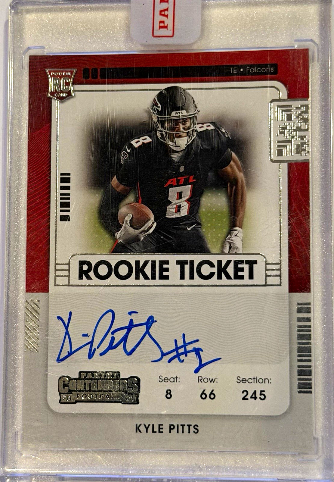 Panini 2021 Contenders Kyle Pitts Falcons Rookie Ticket RPS Auto #104 CSG