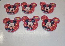 Lot Of 6 Disney Zak Mickey Mouse Ears Plate Melamine Pre Owned-- READ