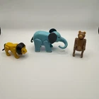 Vintage 1970s Fisher Price Little People Circus Animals - Elephant, Lion & Bear