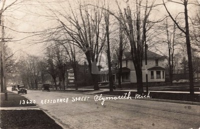 Street View Residence St., Plymouth MI Michigan RPPC Photo Postcard COPY