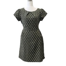 SM Wardrobe Mushroom Corduroy Mini Dress Olive Green Short Sleeve Medium Fairy