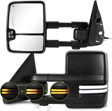 Towing Mirrors for Dodge Ram 1500 12 inches x 6 inches, Swichback Light 