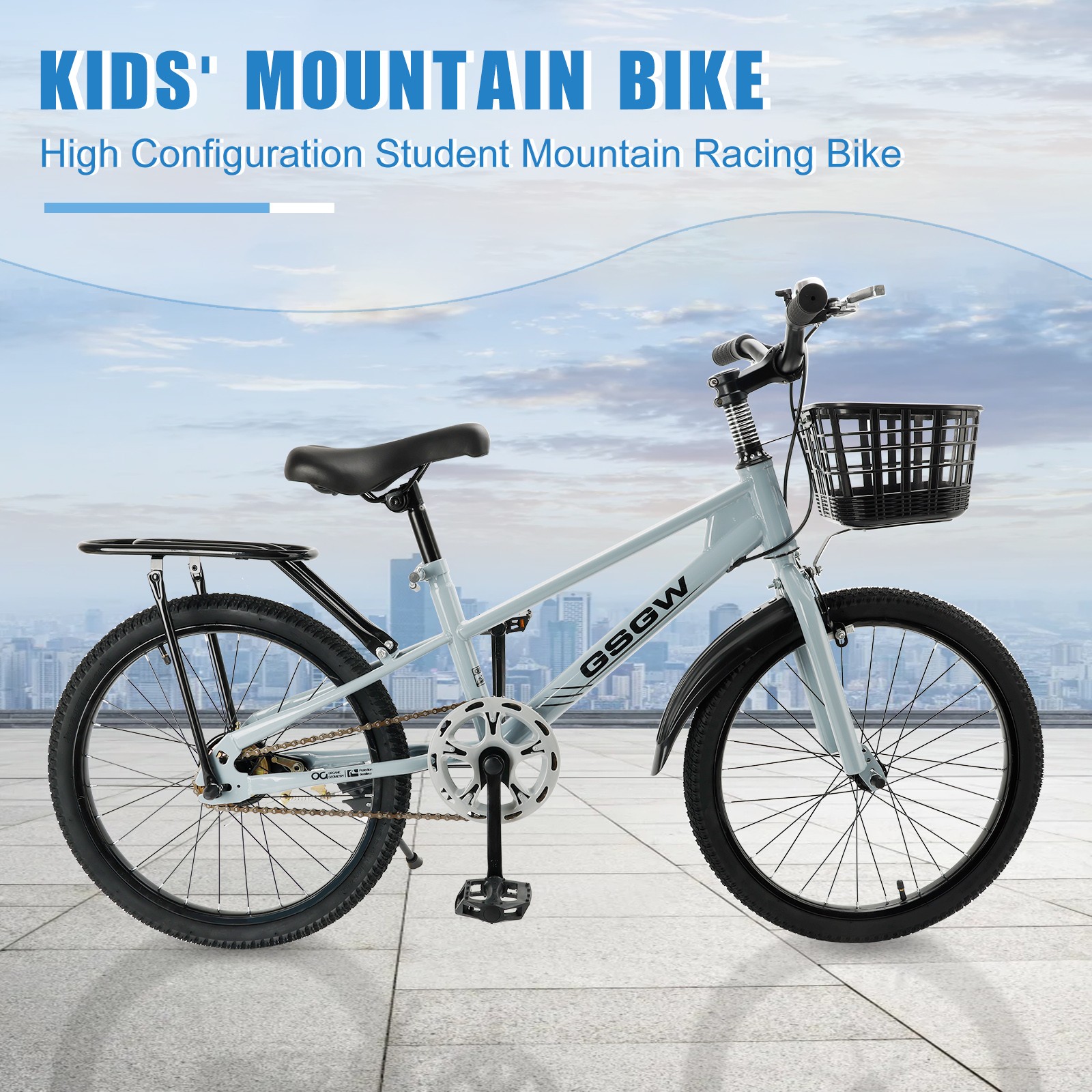 🚲20 inches Teenager Children's Bicycle Kid's Bike Boys and Girls with Basket