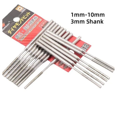 MARKENLOS 1mm - 10mm Diamant Schleifstift Fräser Schleifkopf Schleifer für Dremel Proxxon