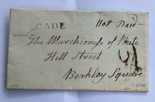 Entire 1796 Curator Chelsea Physic Garden to Marchioness of Bute / Used.