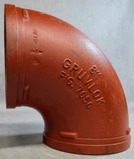 Gruvlok 8" Grooved 90 Degree Elbow Fitting Fig 7050 - Ductile Iron