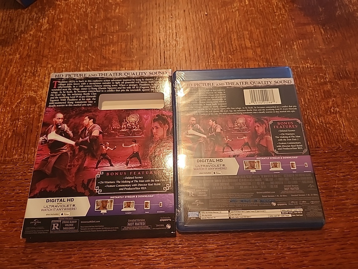 The Man with the Iron Fists 2 (Blu-ray/DVD, 2015, 2-Disc Set) for