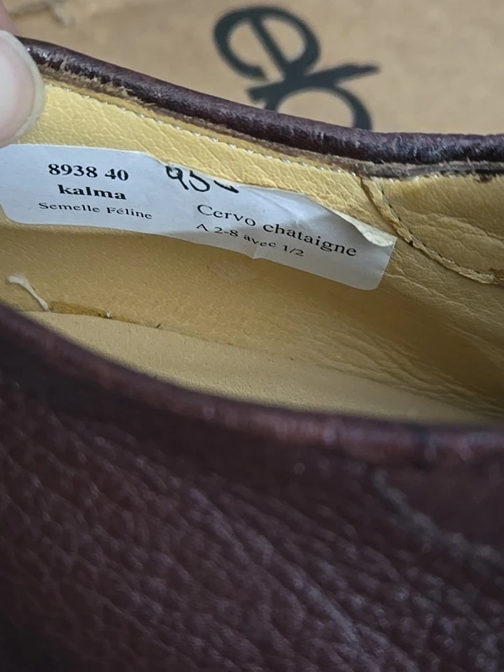 PARABOOT Mocasín Mujer Cuero Marrón Hecho en Francia Talla UK 4 | US 6 A Estrecho Foto 4 de 4