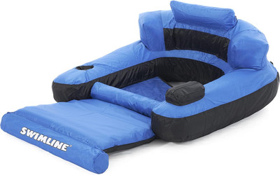 9047-A Ultimate Fabric Covered Nylon Swimming Pool Inflatable Floating Chair Lou