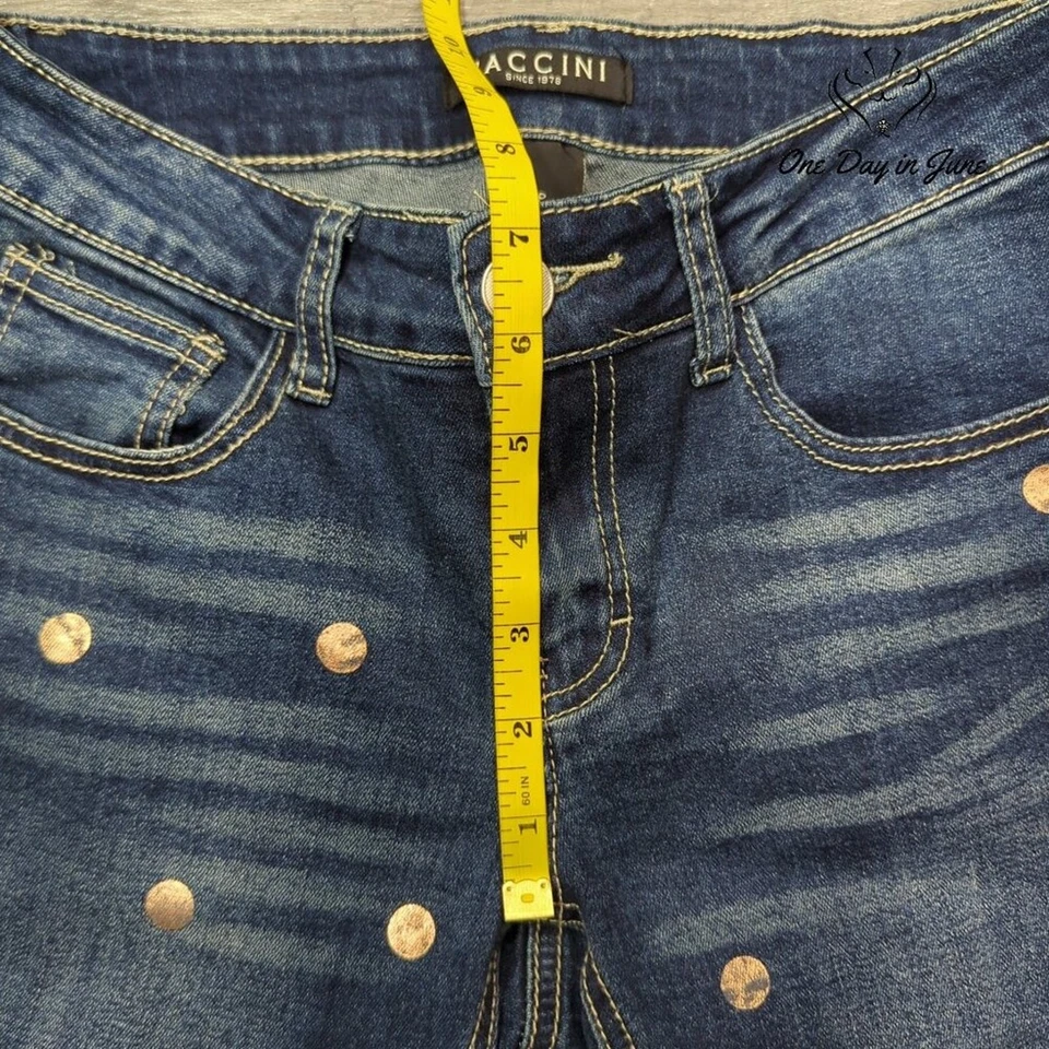 Pantalones de mezclilla recortados a lunares Baccini Petite talla 2P Foto 4 de 4