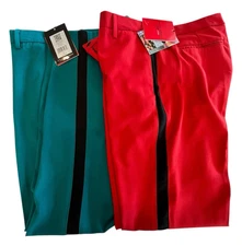 Narciso Rodriguez Crepe Ankle Trousers NWT Bundle 2 pair Sz 8 with Black Stripe