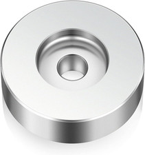 Frienda 45 Record Adapter for Turntable 7 Inch Vinyl Aluminum Dome,Silver Work