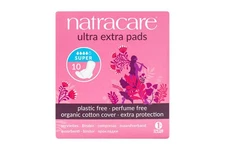 Natracare Super Ultra Extra Organic Cotton Pads with Wings 10 Count
