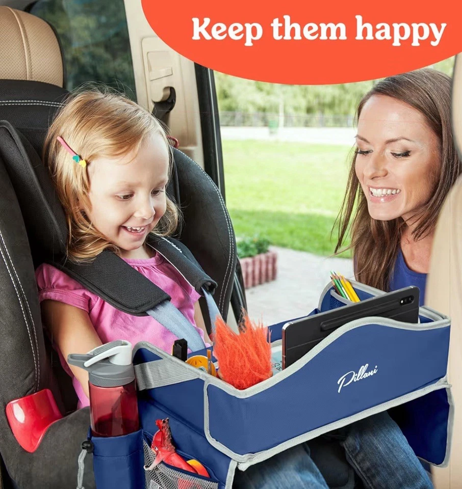 PILLANI Kids Travel Tray for Car -Roadtrip Activities - Toddler Lap Desk -New - Image 2 of 4