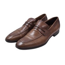 SANTONI Loafers Schuhe Gr 8 Shoes Made in Italy Classic Braun Menswear Leather