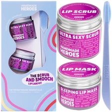 100% Natural Lip Scrub, Vegan Conditioning Coconut Exfoliator - Gentle... 