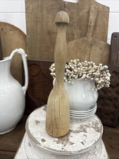 Primitive Rustic Country Farmhouse Kitchen Decor 11”  Wooden Potato Masher