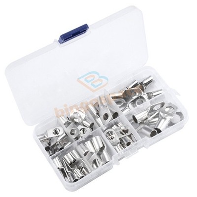 60PCS     Cable Lugs Crimp Ring Terminals Electrical Wire Connectors #qm