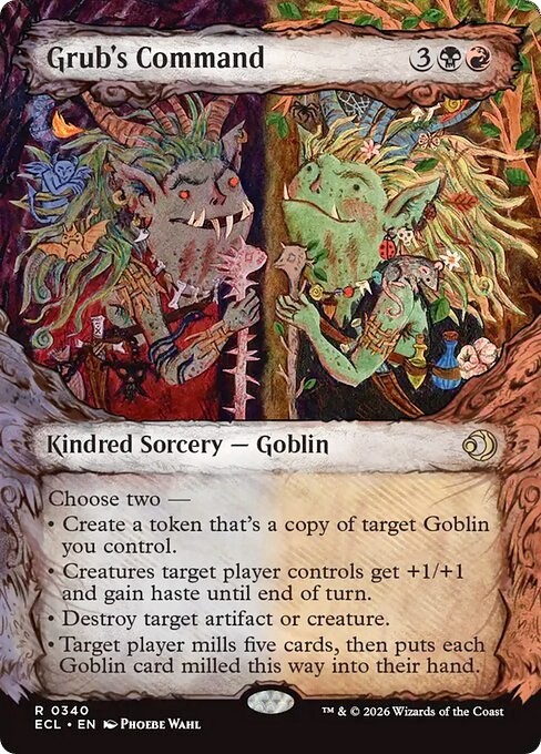 Showcase GRUB'S COMMAND x1 mtg NM-M Lorwyn Eclipsed 1 Rare