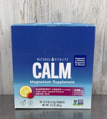 Natural Vitality Calm Magnesium Supplement  Raspberry-Lemon