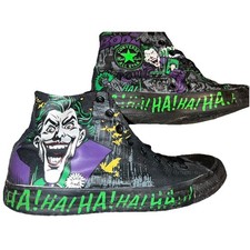Converse All Star x DC Batman THE JOKER HAHAHA Chuck Taylor Shoes Size 12 M 14W