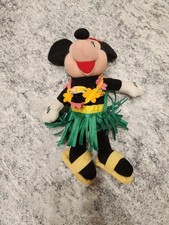 Disney Store Hula Hawaiian Minnie Mouse Plush Bean Bag