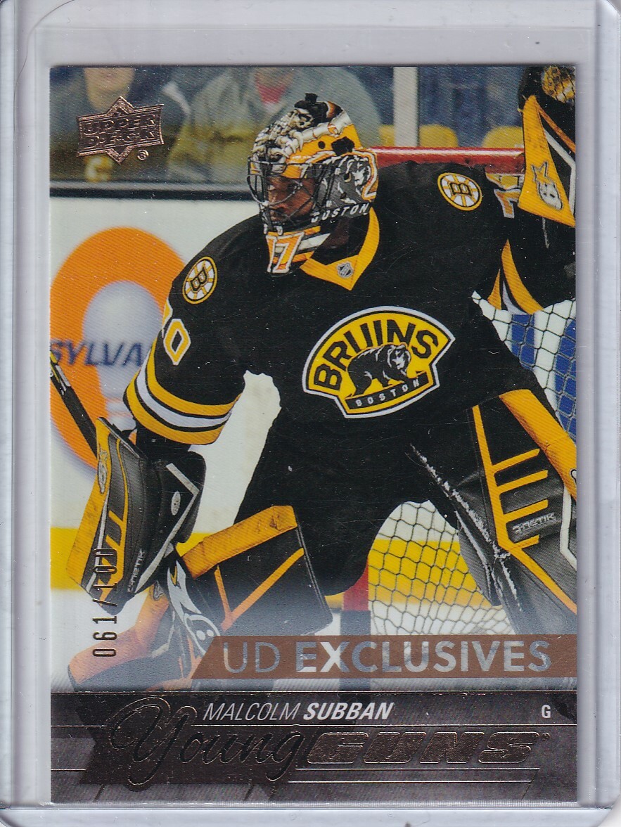 2015-16 Upper Deck Young Guns Exclusives #211 Malcolm Subban RC 061/100 - BRUINS