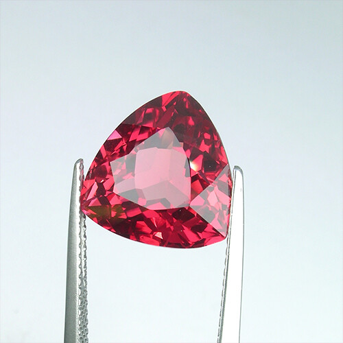 🔔 12.70 carats STUNNING RED ORANGE SAPPHIRE TRILLION VVS LOOSE GEMSTONE 🎁 - Picture 2 of 3