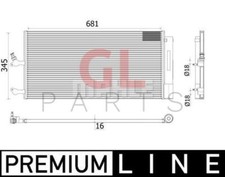 Air Condenser A/C Radiator Air Conditioning FOR VOLVO S90/V90 2016-