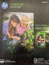 HP Glossy Everyday Photo Paper Discontinued By HP 25 Sheets, 8.5" x 11"