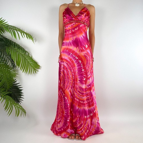 Vintage Y2K Multicolor Fairycore Mermaid Prom Formal Gown Maxi Dress / Size 1 - Picture 4 of 10