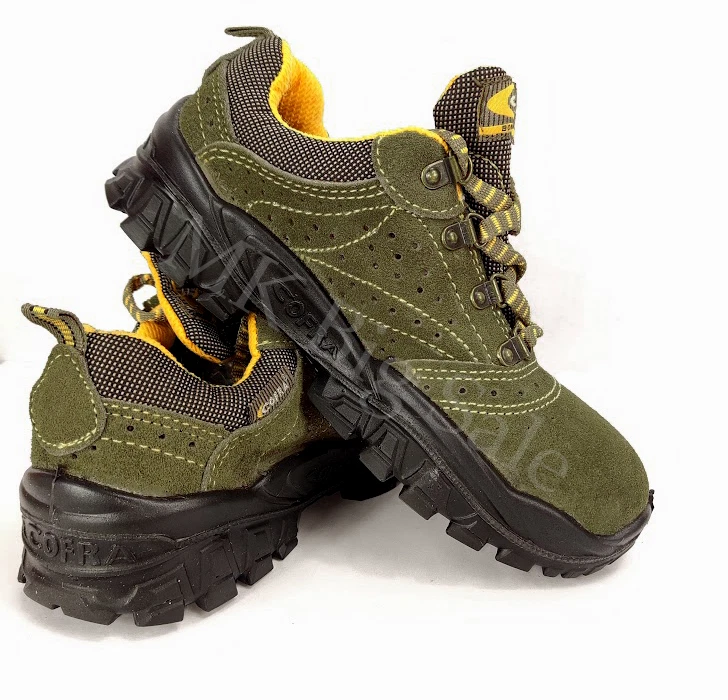 Mens Leather Safety Work Ankle Boots COFRA Steel Toe Cap Wide Fit Trainers Shoes