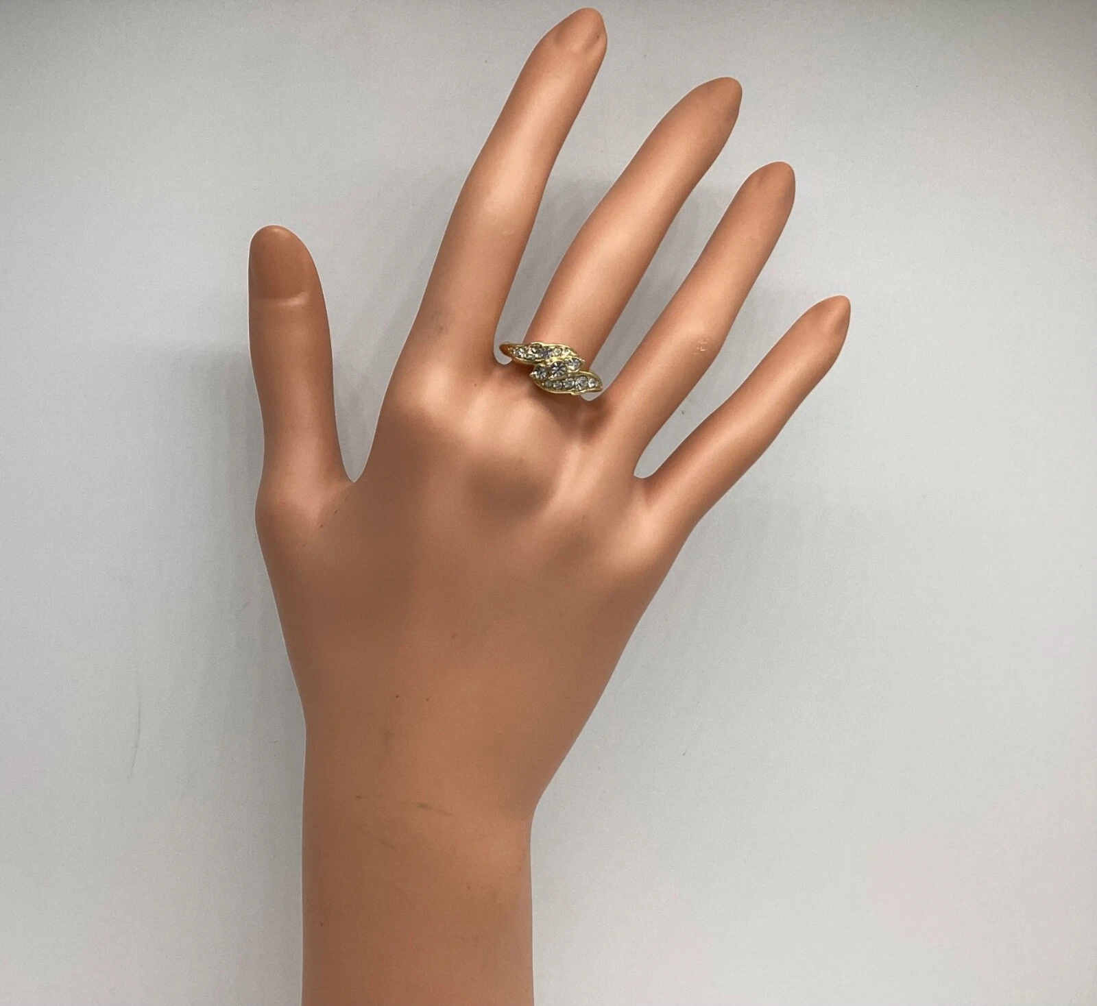 Anello Attwood and Sawyer Set Cristalli Swarovski Multipietra Fidanzamento Vintage