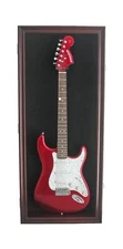 DisplayGifts 42" Electric Guitar Display Case Cabinet Shadow Box with Guitar ...