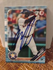Seth Beer Autographed 2019 Bowman Prospects Sky Blue Paper Signed Card Astros