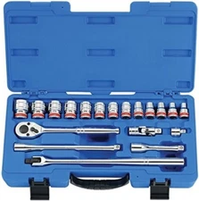 KT PRO Tools 19 Piece 1/2" Drive Socket Set SAE A4503SR 6 Point CalVAN Brand New