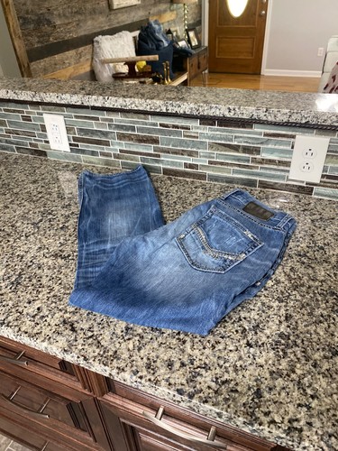 BKE Derek Jeans Mens 32R Regular Fit Straight Blue Cotton Denim Medium Wash - Picture 10 of 10