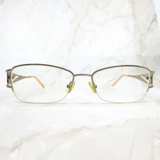 Saks Fifth Avenue Eyeglasses Frame 279 ODK2 Womens Gold Rectangular Half Rim 135